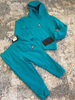 Jordan Kids Teal Hoodie & Joggers Set - Teal